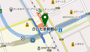 充レン JR東日本 さいたま新都心駅 改札内 自動販売機横(下)の地図画像