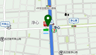 充レン 名古屋市営地下鉄 浄心駅 西改札外 自動販売機付近 (上)の地図画像