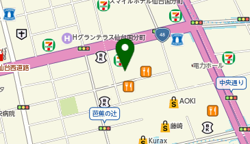 充レン カラオケまねきねこ 仙台一番町ぶらんどーむ店(上)の地図画像