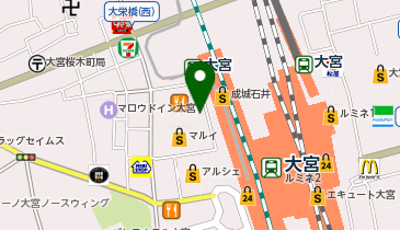 充レン 大宮西口DOMショッピングセンター 2階大宮駅連絡通路入口の地図画像