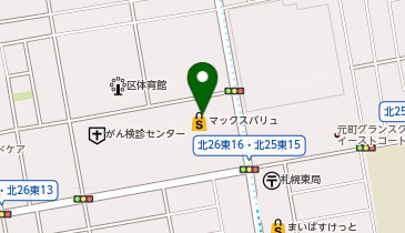 充レン マックスバリュ北26条店 サービスカウンター付近の地図画像
