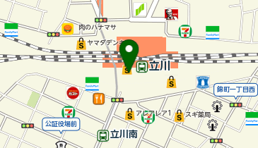 充レン エキュート立川 2F 南改札外 改札付近(中)の地図画像