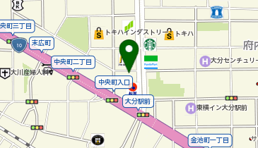 充レン カラオケまねきねこ 大分駅前店(左)の地図画像