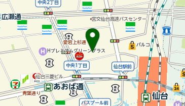 充レン カラオケまねきねこ 仙台名掛丁店(上)の地図画像