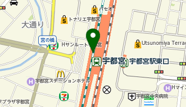 充レン 宇都宮パセオ 2F NewDays付近(上)の地図画像