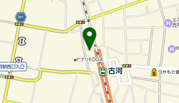 充レン VAL古河 1F 中央エスカレーター付近(上)の地図画像