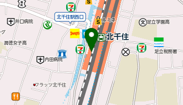 充レン JR東日本 北千住駅 南口改札内 自動販売機付近(下)の地図画像