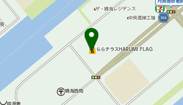充レン ららテラス HARUMI FLAG 2階 ATM横の地図画像