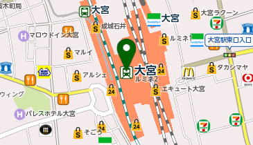 充レン JR東日本 大宮駅 改札外 駅たびコンシェルジュ内 ステーションワーク付近(下)の地図画像