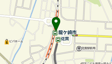 充レン JR東日本 龍ケ崎市駅 改札外 券売機正面 自販機付近(上)の地図画像