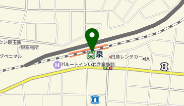 充レン JR東日本 泉駅 改札外 券売機横(上)の地図画像