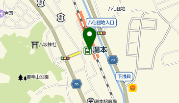 充レン JR東日本 湯本駅 改札外 改札前(上)の地図画像