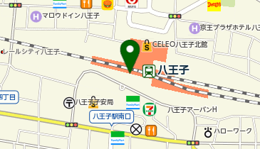 充レン JR東日本 八王子駅 改札外 南口自由通路 ロッカー横(2)(下)の地図画像