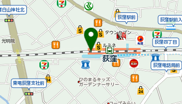 充レン JR東日本 荻窪駅 西口改札内 改札付近 自動販売機横(上)の地図画像