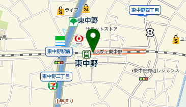 充レン JR東日本 東中野駅 西口改札内 改札階コンコース 階段裏自動販売機横(上)の地図画像