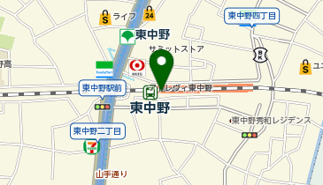 充レン JR東日本 東中野駅 西口改札内 改札階コンコース 階段裏自動販売機横(下)の地図画像