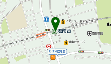 充レン JR東日本 港南台駅 改札内 トイレ付近 自動販売機横(上)の地図画像