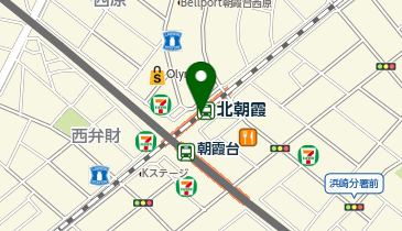 充レン JR東日本 北朝霞駅 改札内改札付近 パンフレットラック横(下)の地図画像