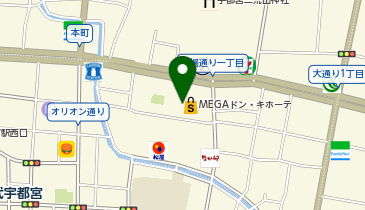 充レン 来らっせ 本店 お土産コーナー裏手の地図画像