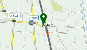 充レン 関東鉄道 石下駅 改札外 自販機横の地図画像