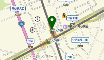 充レン 関東鉄道 守谷駅 改札外 PUDO横の地図画像