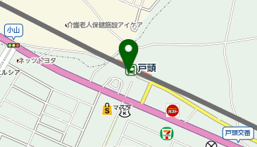 充レン 関東鉄道 戸頭駅 改札外 改札正面 自販機横の地図画像