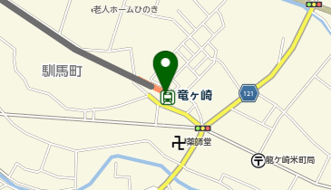 充レン 関東鉄道 竜ヶ崎駅 改札外 入口横の地図画像