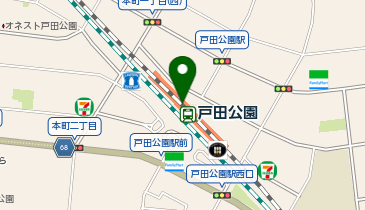 充レン JR東日本 戸田公園駅 改札内 コンコース 自動販売機横(下)の地図画像