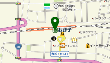 充レン JR東日本 我孫子駅 改札外 南口側コンコース 自動販売機横(下)の地図画像
