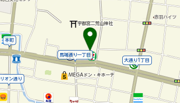 充レン うつのみや表参道スクエア 2階 観光インフォメーションセンター内 入口付近の地図画像