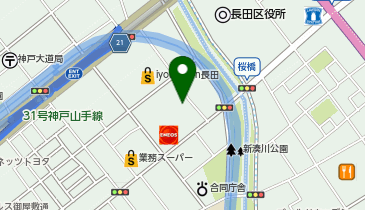 充レン ゴダイドラッグ長田川西通り店の地図画像