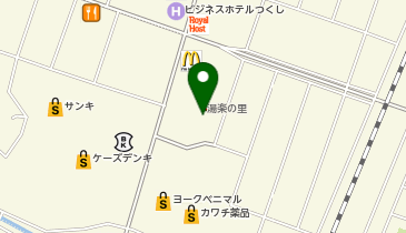 充レン 湯楽の里 土浦店の地図画像