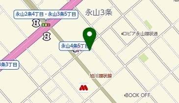 充レン カラオケ歌屋 旭川永山店の地図画像