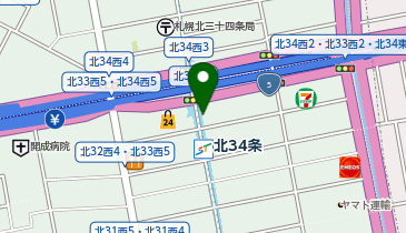 充レン 札幌市営地下鉄 南北線 北34条駅 改札外 改札付近(上)の地図画像