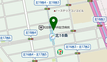 充レン 札幌市営地下鉄 南北線 北18条駅 真駒内方面ホーム側改札外 自動販売機付近(上)の地図画像