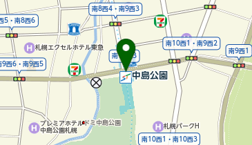 充レン 札幌市営地下鉄 南北線 中島公園駅 改札外 券売機付近(下)の地図画像