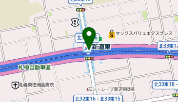 充レン 札幌市営地下鉄 東豊線 新道東駅 改札外 ATM横(上)の地図画像
