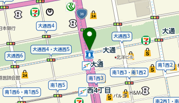 充レン 札幌市営地下鉄 大通駅 改札外 B1階 8番出口エレベーター付近(下)の地図画像