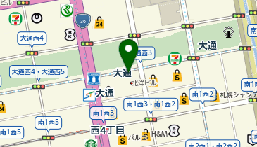 充レン 札幌市営地下鉄 大通駅 改札外 B1階 15番出口正面 公衆電話横(下)の地図画像