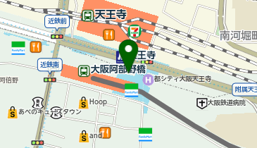 充レン お肉にするか 魚にするか かのう天王寺の地図画像