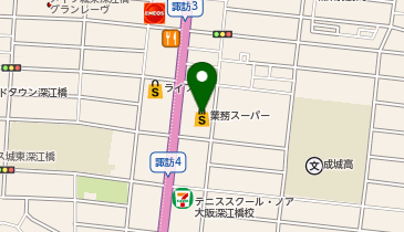 充レン 生鮮&業務スーパー ボトルワールドOK 深江橋店の地図画像