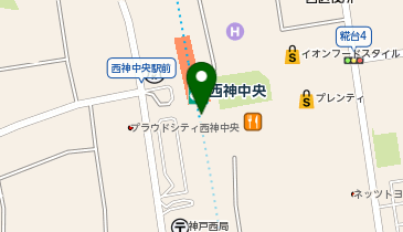 充レン エキソアレ西神中央店(喫茶・小売・パン販売)の地図画像