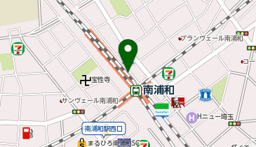 充レン JR東日本 南浦和駅 改札内 コインロッカー付近 自動販売機横(下)の地図画像