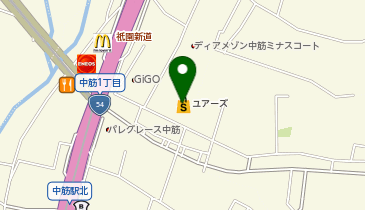 充レン ユアーズ中筋店の地図画像