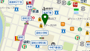 充レン ユアーズLIVI広島本通店の地図画像