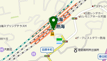 ロッカー 熱海駅 改札内 改札脇の地図画像