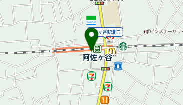 ロッカー 阿佐ヶ谷駅 改札外 南口 通路脇の地図画像