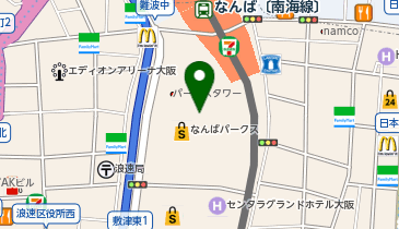 外貨両替機 SMART EXCHANGE なんば パークスの地図画像