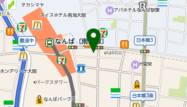 外貨両替機 SMART EXCHANGE 難波バレビルの地図画像