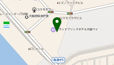 外貨両替機 SMART EXCHANGE ハイアットリージェンシー大阪の地図画像